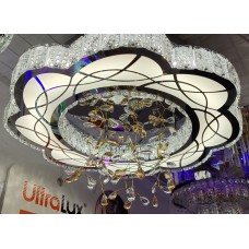 КРИСТАЛEН ПОЛИЛЕЙ с BLUETOOTH и МP3, ХРОМ ,114 W -LED, 1287-50CH ДИАМЕТЪР:50см